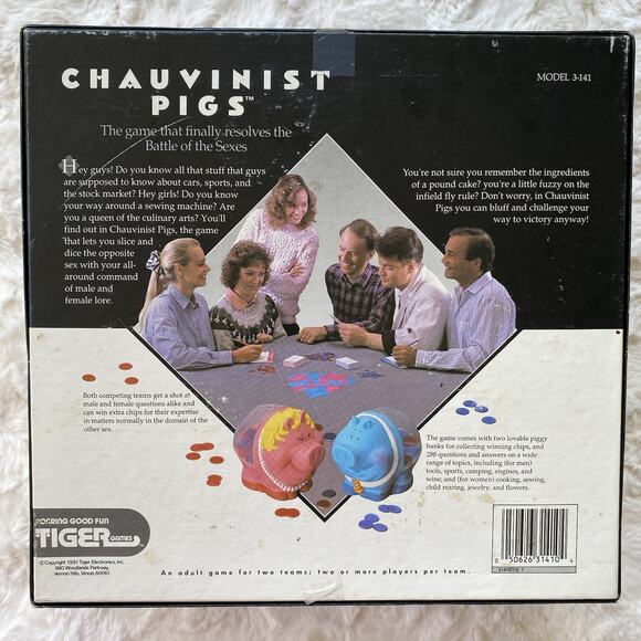 Chauvinist Pigs Board Game by Tiger Vintage‎ 1991 Edition Complete Pre Owned - Picture 3 of 9